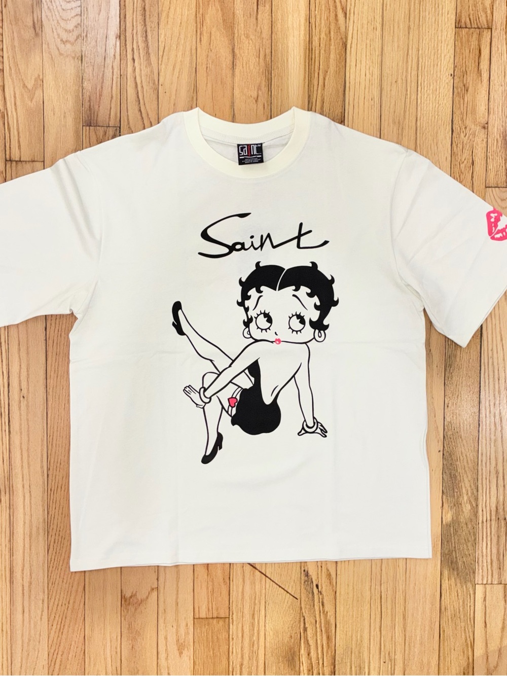 Saint Betty Boop Graphic Tee - White Size M